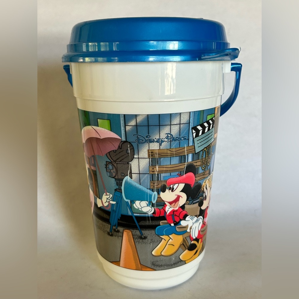 Disney Vintage Mgm Studios Popcorn Bucket Mickey Mouse Donald‎ Duck Goofy w/ Lid